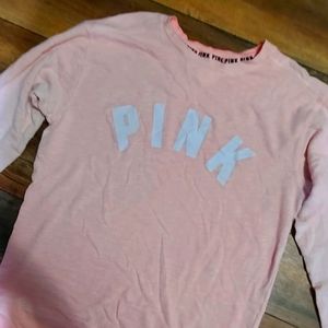 Pink victorias secret pullover coral size small